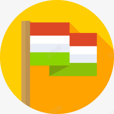 印度国旗印度24平坦图标图标