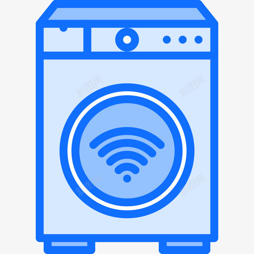 洗衣机智能屋22蓝色图标svg_新图网 https://ixintu.com 智能 洗衣机 蓝色
