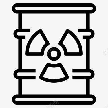 放射性化学39线性图标图标
