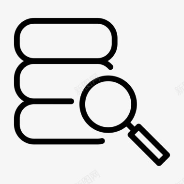 搜索数据库服务器查找图标图标