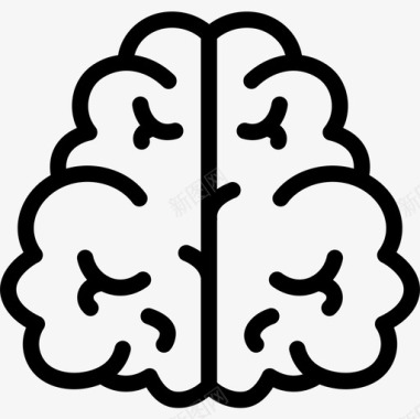 大脑人工智能42线性图标图标