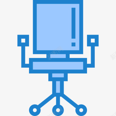 椅子办公用品6蓝色图标图标