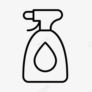 清洁剂家用喷雾瓶图标图标