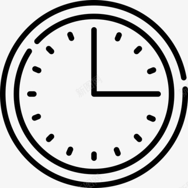 时钟时间管理60线性图标图标