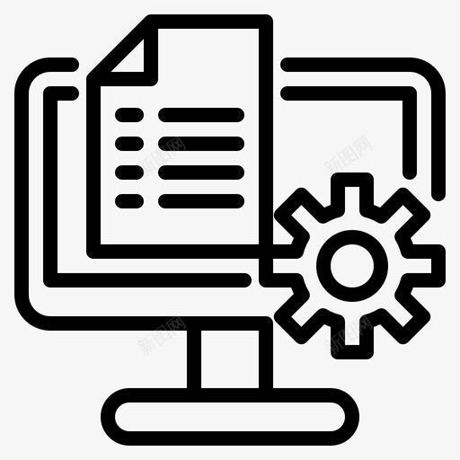 计算机工程88线性图标svg_新图网 https://ixintu.com 工程 线性 计算机