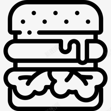 奶酪汉堡barbacue1直系图标图标