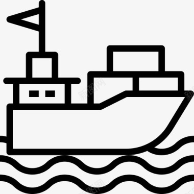 油轮污染10线性图标图标