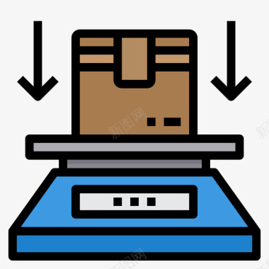 秤交付71线性颜色图标图标