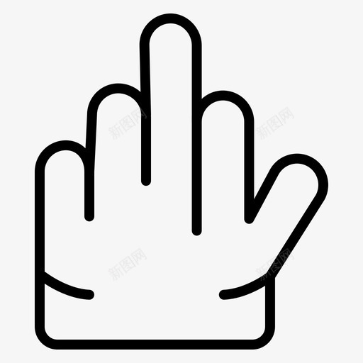 手势手中指图标svg_新图网 https://ixintu.com 中指 停止 手势 用户 鄙视 鄙视的手势