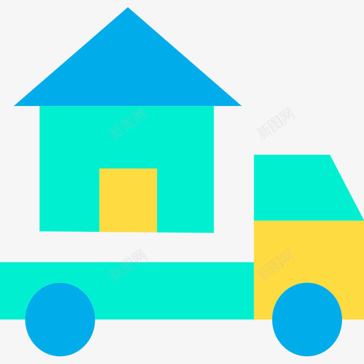移动卡车房地产147平的图标svg_新图网 https://ixintu.com 平的 房地产147 移动卡车