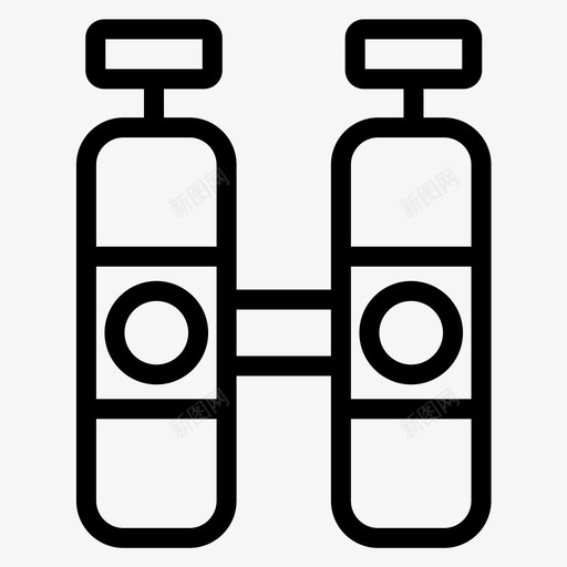 气瓶氧气海水图标svg_新图网 https://ixintu.com 气瓶 氧气 海水 海滩粗体线条集182