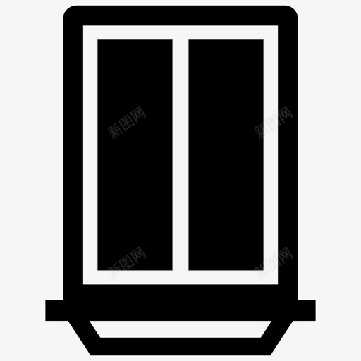 窗户家房子图标svg_新图网 https://ixintu.com 室内 房子 房间 窗户 风景