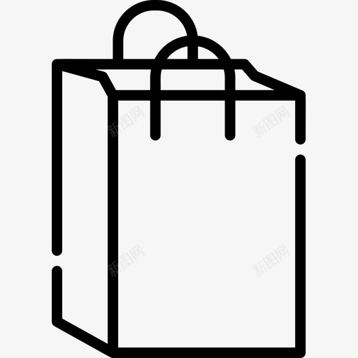 购物袋超市44直线型图标svg_新图网 https://ixintu.com 直线 线型 购物袋 超市