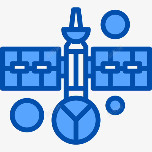卫星太空和宇宙4号蓝色图标svg_新图网 https://ixintu.com 卫星 太空和宇宙4号 蓝色