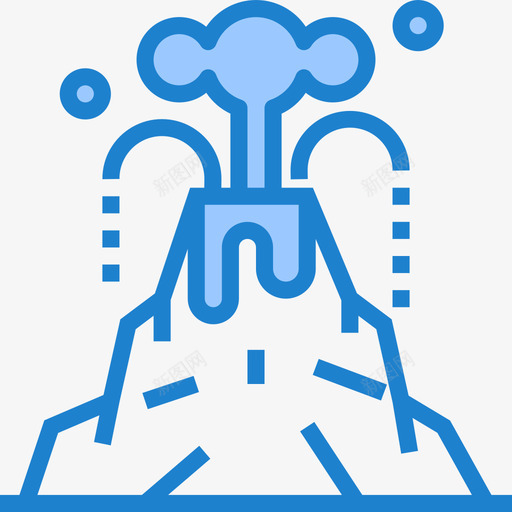 火山污染15蓝色图标svg_新图网 https://ixintu.com 污染 火山 蓝色
