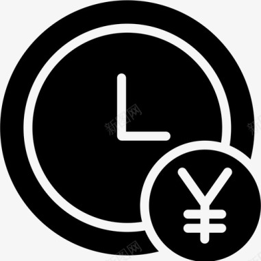 时钟时间管理47实心图标图标