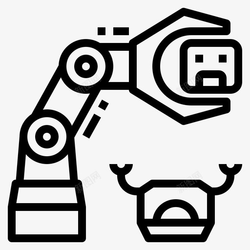 机器人人工智能80线性图标svg_新图网 https://ixintu.com 人工智能 机器人 线性