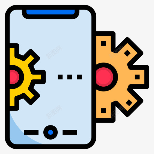 智能手机工程92线性颜色图标svg_新图网 https://ixintu.com 工程 手机 智能 线性 颜色