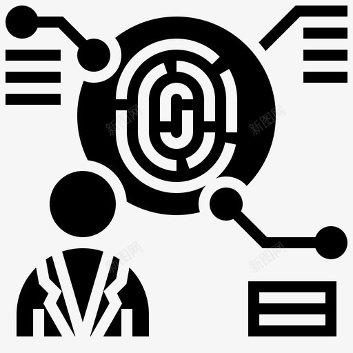 指纹识别识别扫描图标svg_新图网 https://ixintu.com 扫描 指纹识别 生物工程字形 识别 验证