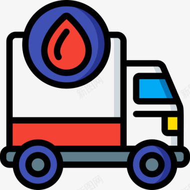 救护车献血44原色图标图标