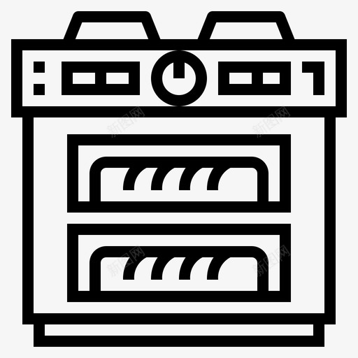 烤箱烹饪85线性图标svg_新图网 https://ixintu.com 烤箱 烹饪 线性