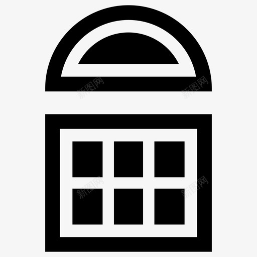 窗户家房子图标svg_新图网 https://ixintu.com 室内 家 房子 房间 窗户 风景