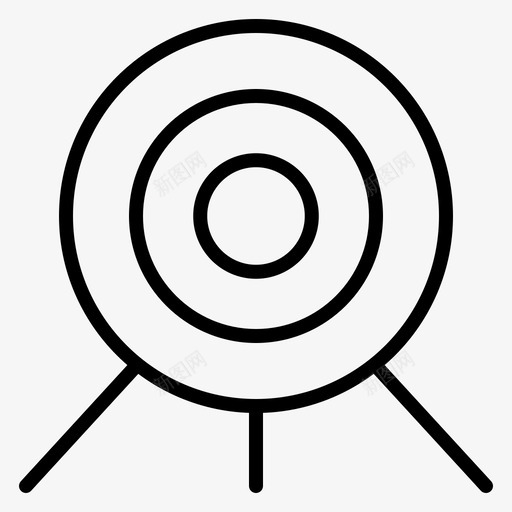 射箭运动靶子图标svg_新图网 https://ixintu.com 射箭 运动 靶子