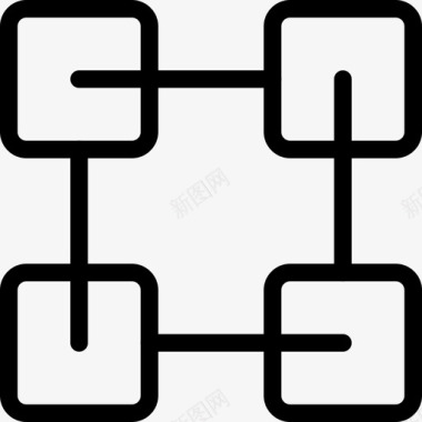 点对点连接区块链网络布局加密货币点对点图标图标