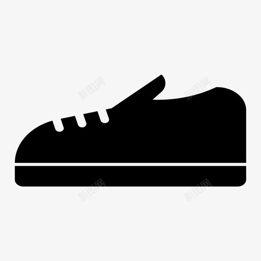 鞋健身房跑步图标svg_新图网 https://ixintu.com 健身和健身房 健身房 跑步 运动鞋 鞋