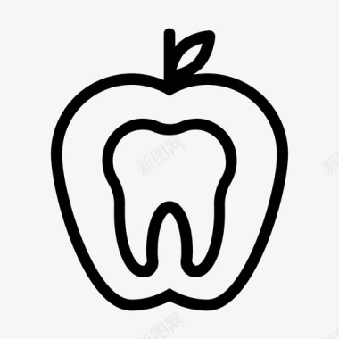 苹果牙牙齿水果图标图标