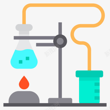 实验室化学37平坦图标图标