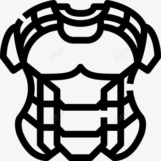 保护者棒球胸罩图标svg_新图网 https://ixintu.com 保护者 棒球 胸罩 装备 运动