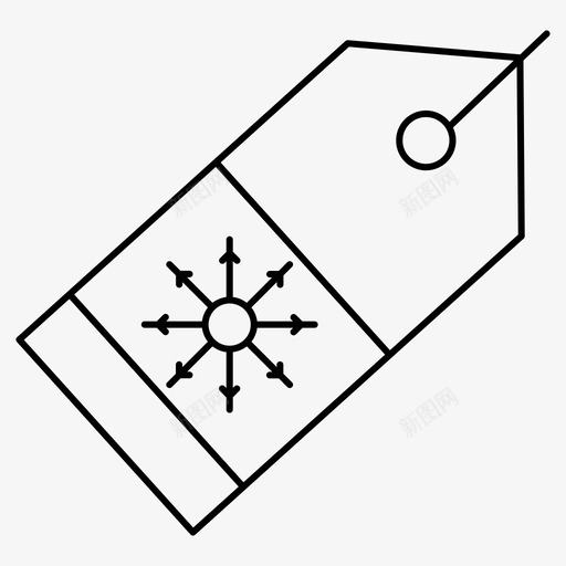圣诞节圣诞节销售标签价格标签图标svg_新图网 https://ixintu.com 价格 圣诞节 标签 细线 销售 雪花