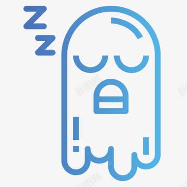 幽灵睡眠39渐变图标图标