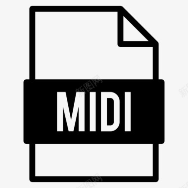 midi文件文档扩展名图标图标