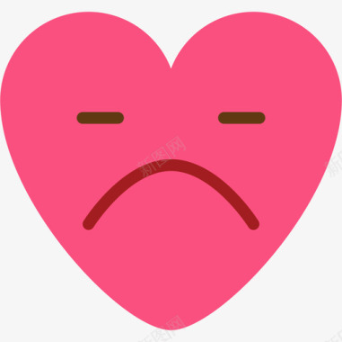 心碎心脏表情8平淡图标图标