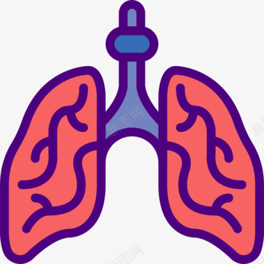 肺医学186线性颜色图标图标