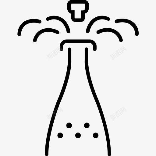 香槟酒精瓶子图标svg_新图网 https://ixintu.com 瓶子 葡萄酒 软木塞 酒精 香槟