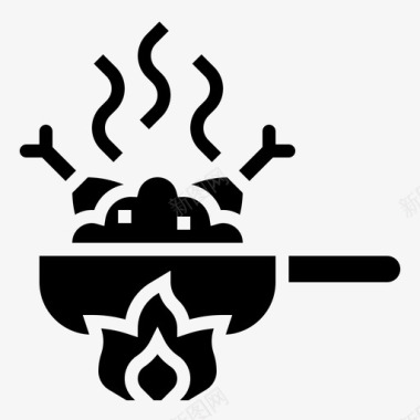 煎锅烹饪68字形图标图标