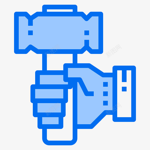 锤子结构120蓝色图标svg_新图网 https://ixintu.com 结构 蓝色 锤子