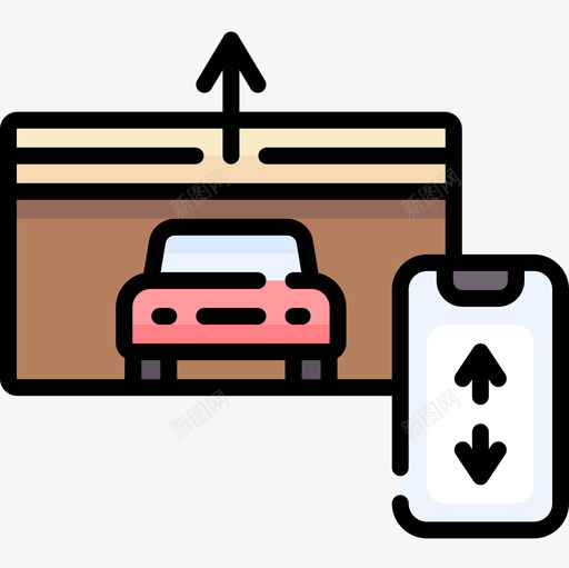 车库domotics22线性颜色图标svg_新图网 https://ixintu.com domotics 线性 车库 颜色