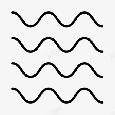波浪线线条图案图标图标