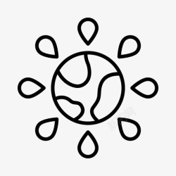 持续供应水供应气候变化生态图标高清图片