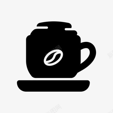 咖啡拿铁咖啡豆饮料图标图标