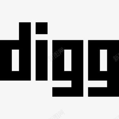 Digg社交标识2填充图标图标