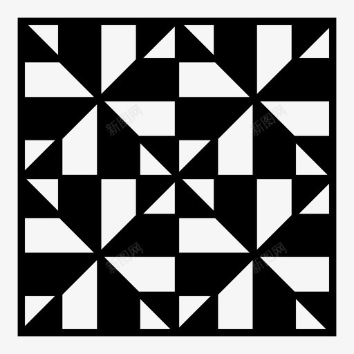 拼接几何学万花筒图标svg_新图网 https://ixintu.com 万花筒 几何学 拼接 法加 特拉 缝纫 被子