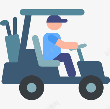 高尔夫球手高尔夫28彩色图标图标