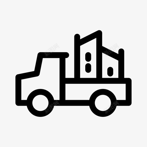 家房产搬家图标svg_新图网 https://ixintu.com 卡车 房产 房地产 搬家