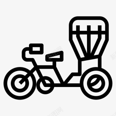 泰国三轮车摩托车交通工具图标图标