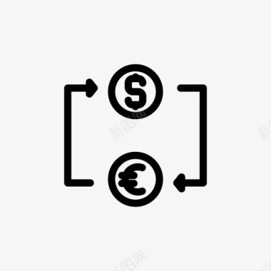 货币兑换多拉金融图标图标